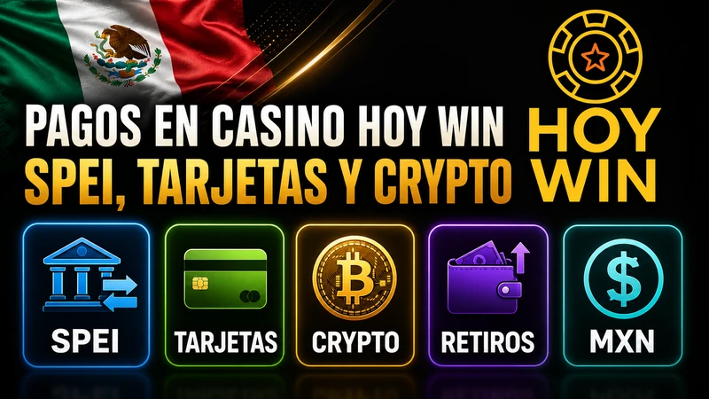 Pagos en casino Hoywin con SPEI, tarjetas y crypto